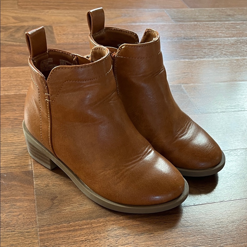Toddler Girl Brown Ankle Boots